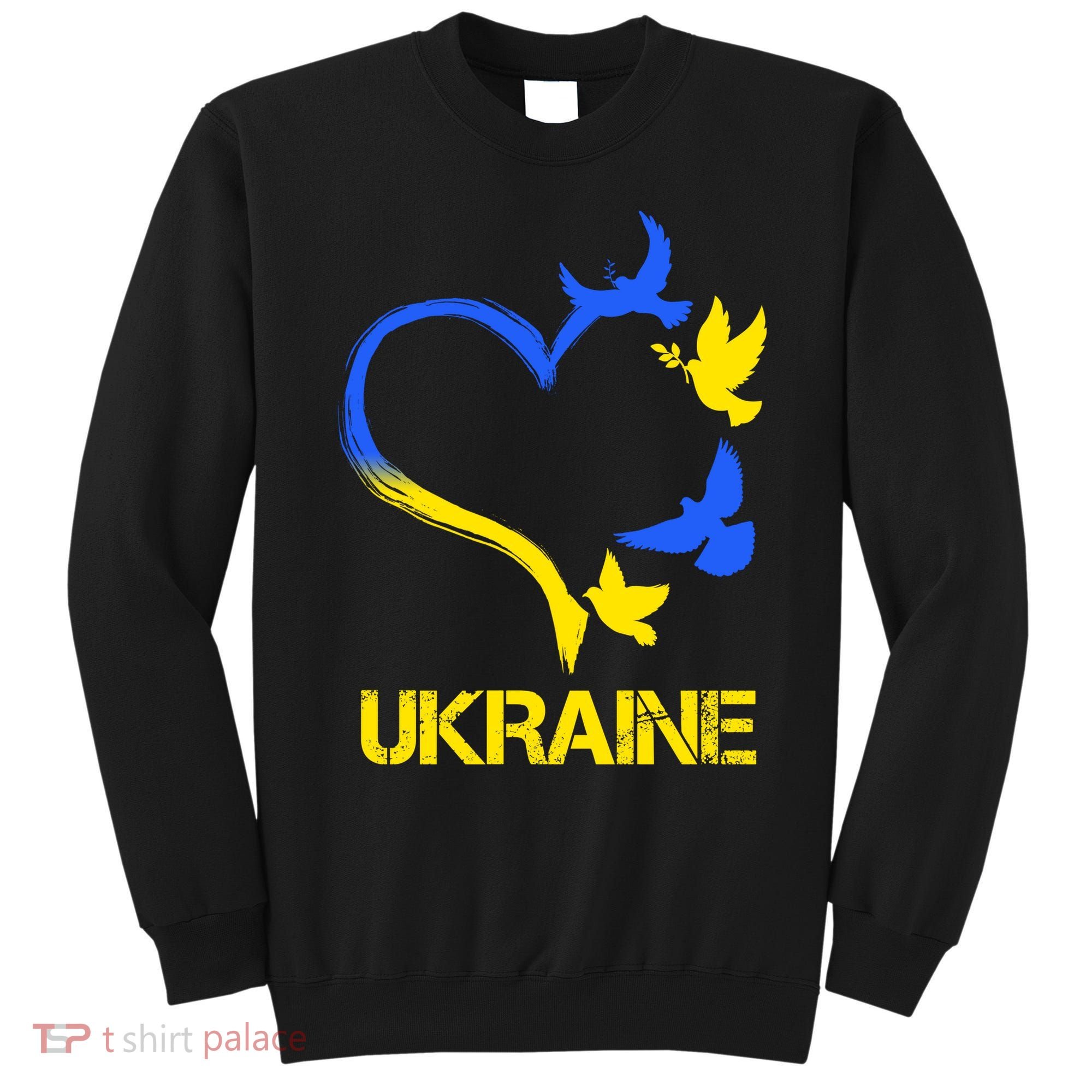Support Ukraine Heart Doves Sweatshirt