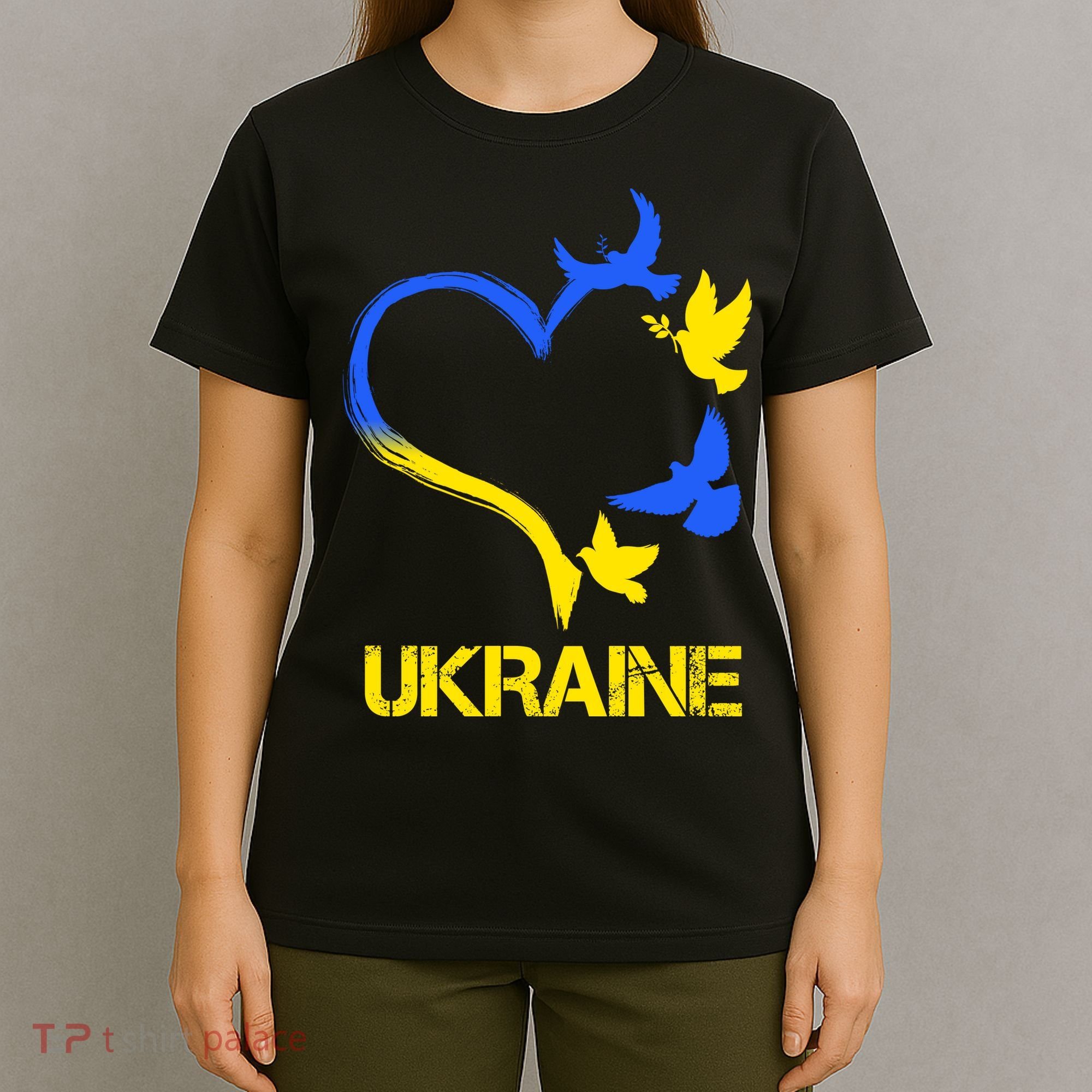 Support Ukraine Heart Doves T-Shirt