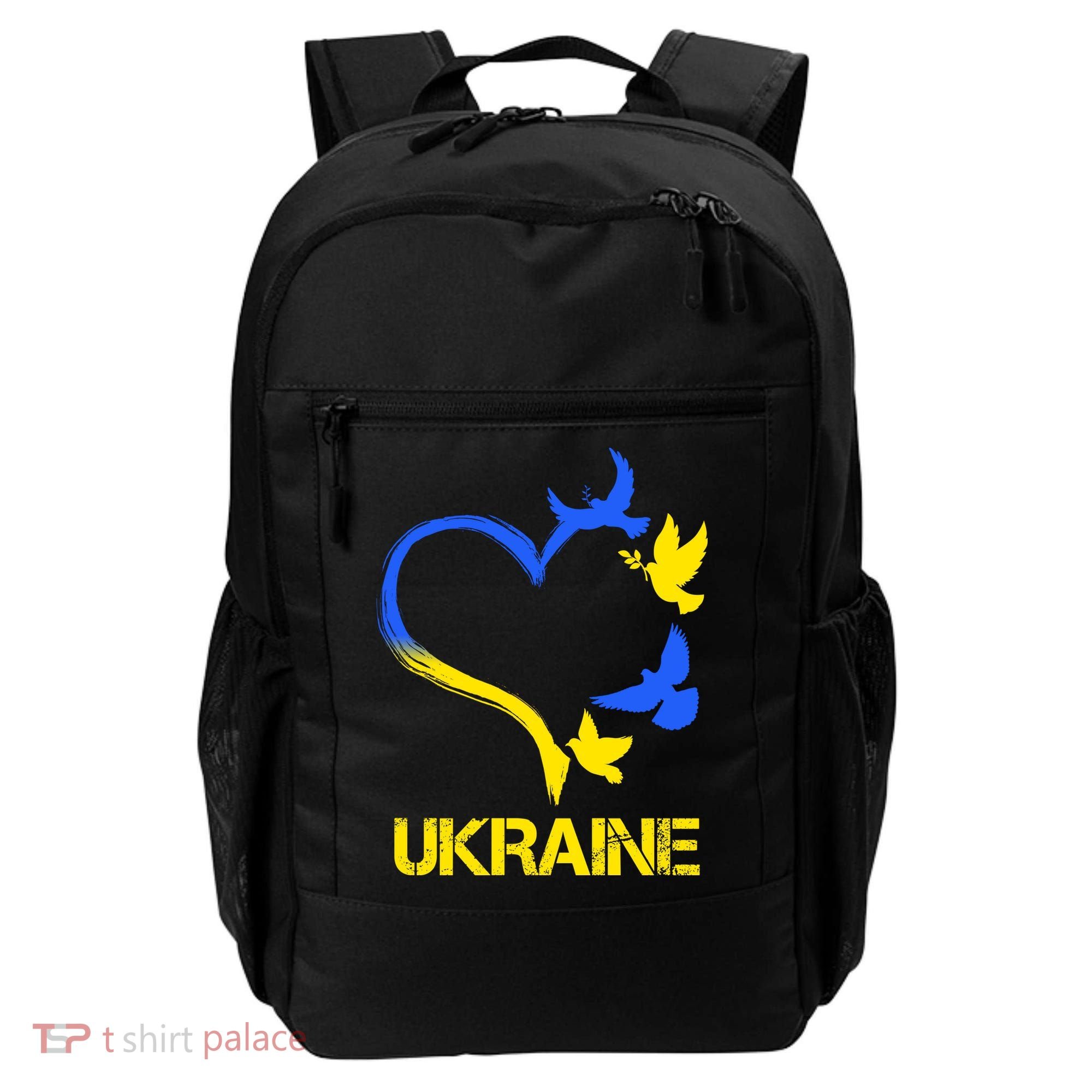 Support Ukraine Heart Doves Backpack