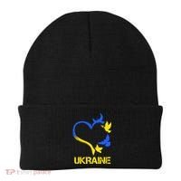 Support Ukraine Heart Doves Beanie thumb 0