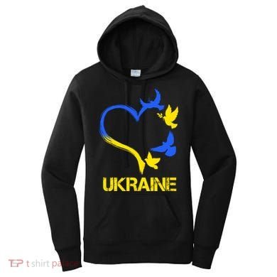 Support Ukraine Heart Doves Women's Hoodie