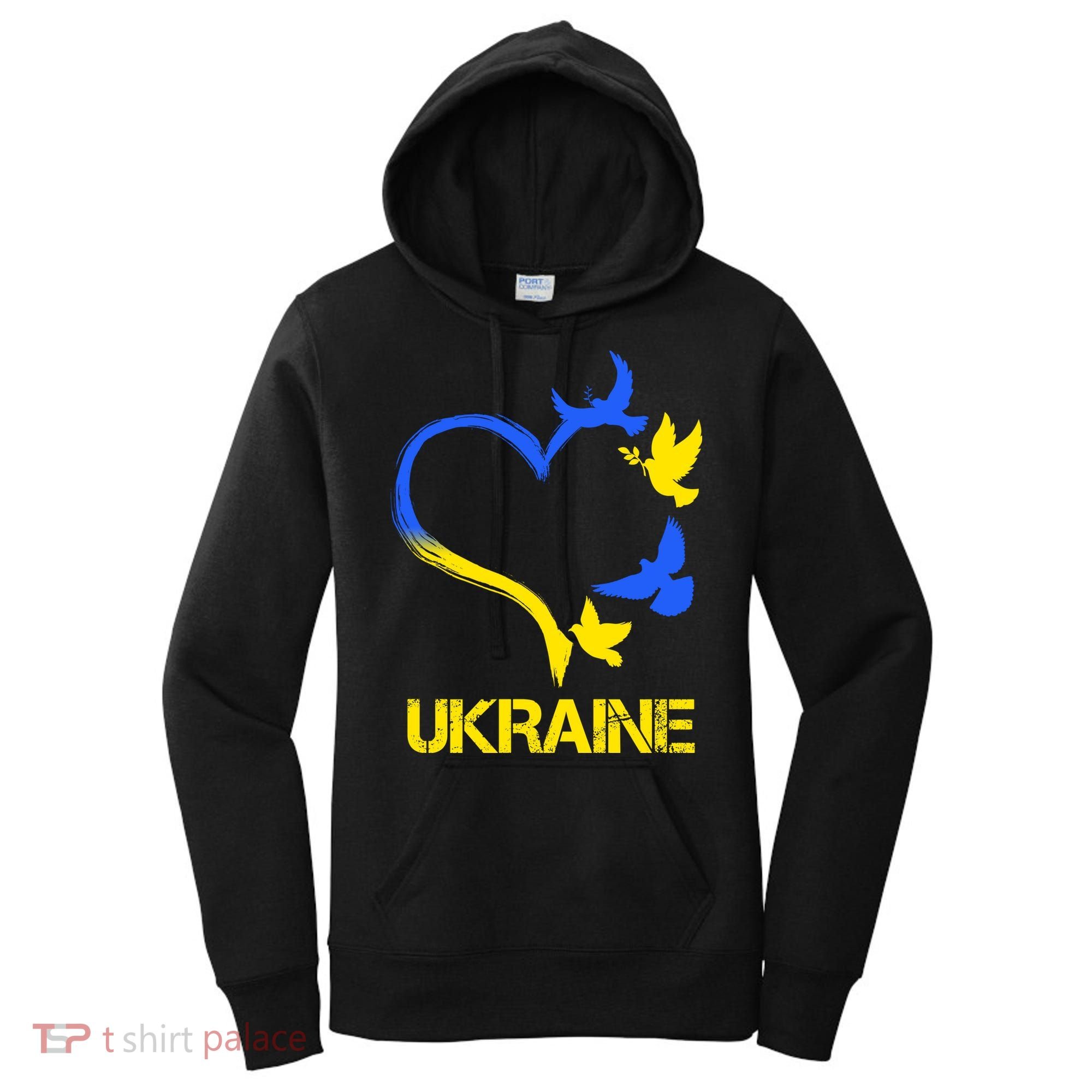 Support Ukraine Heart Doves Women's Hoodie