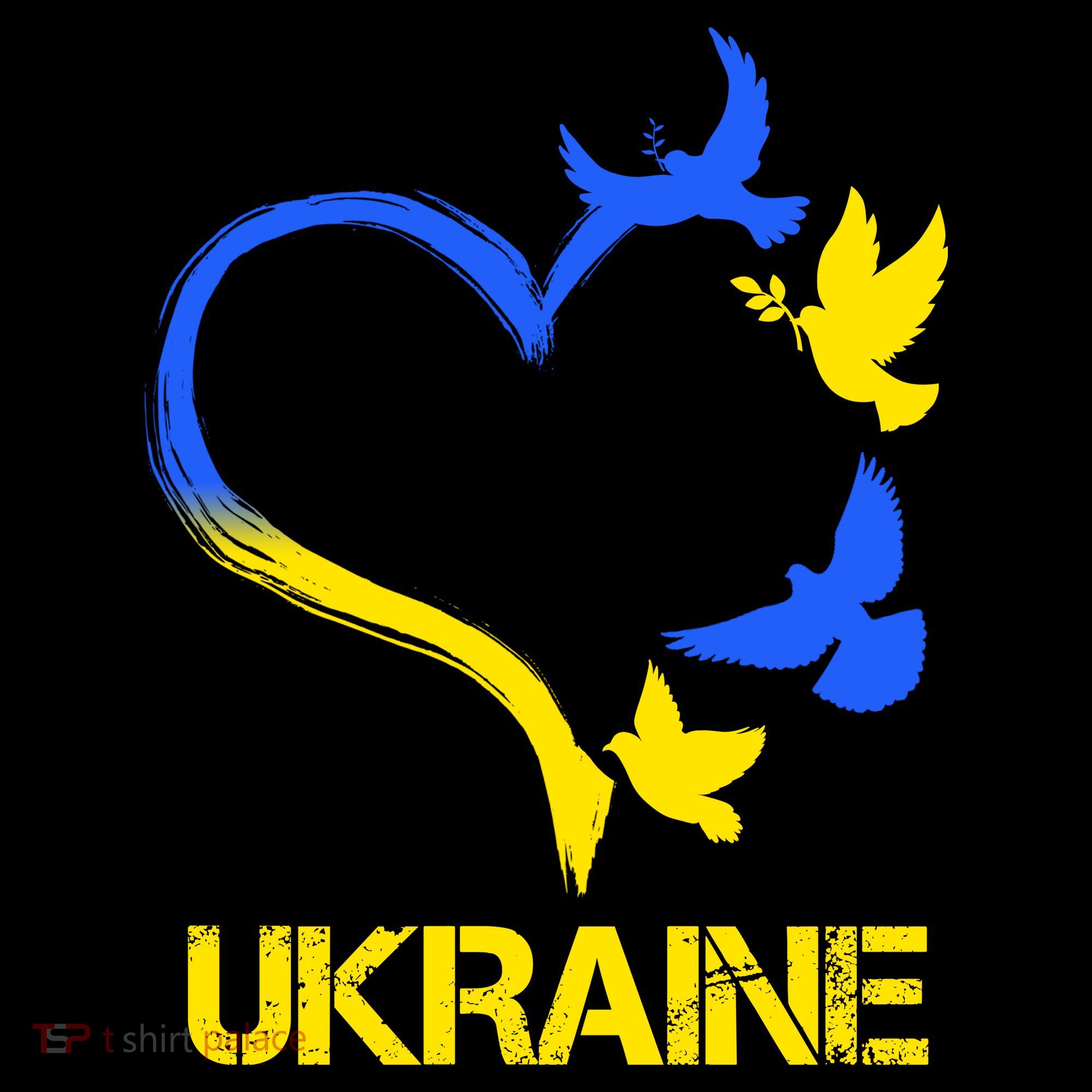 Support Ukraine Heart Doves Women's Hoodie