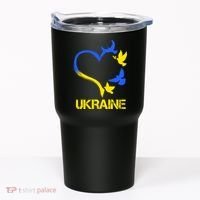 Support Ukraine Heart Doves Tumbler thumb 0