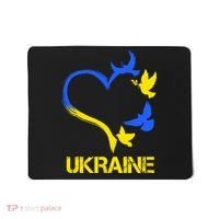 Support Ukraine Heart Doves Mousepad thumb 0