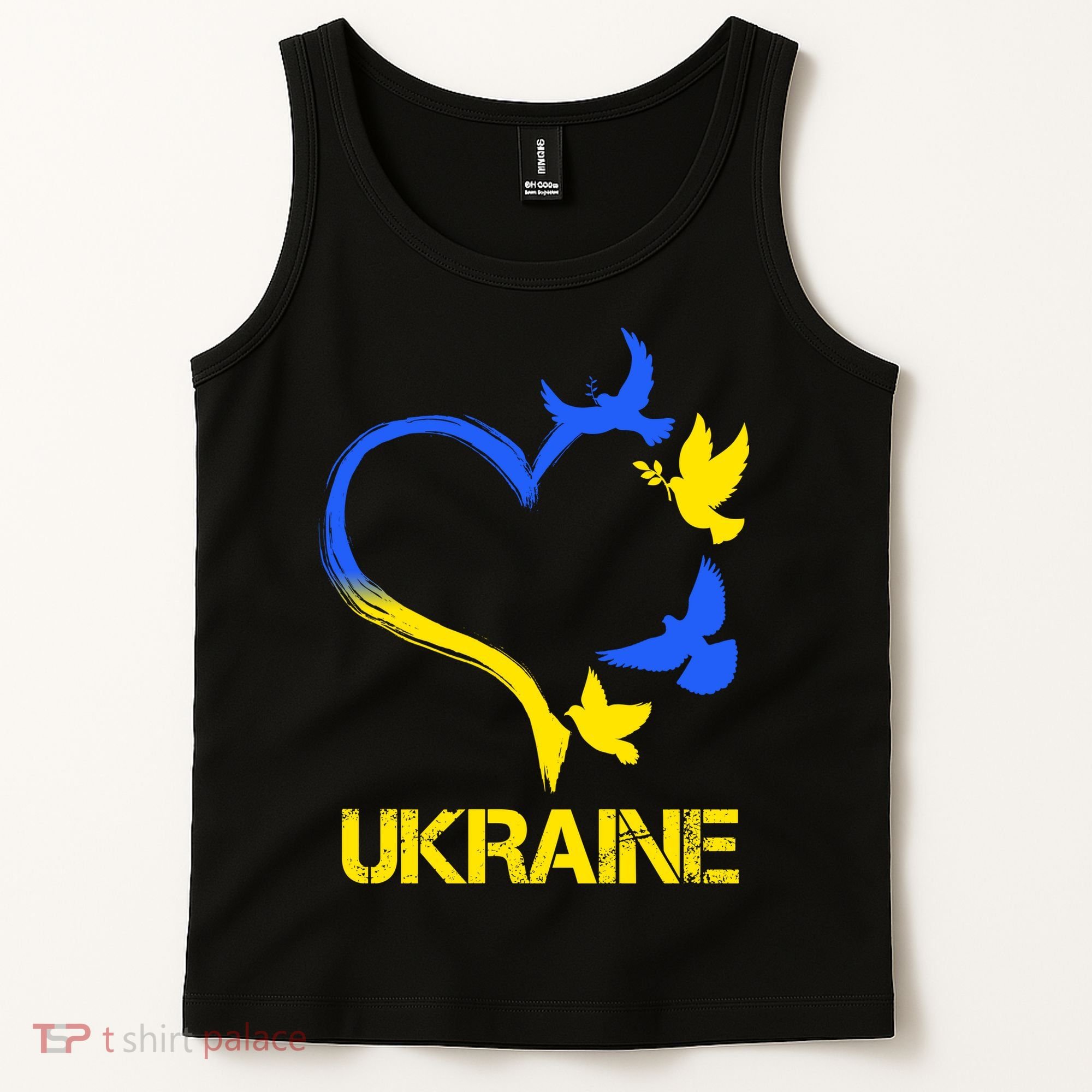 Support Ukraine Heart Doves Tank Top