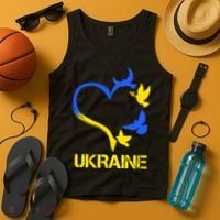 Support Ukraine Heart Doves Tank Top thumb 4