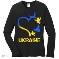 Support Ukraine Heart Doves Women's Long Sleeve Shirt thumb 0