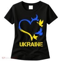 Support Ukraine Heart Doves Women's T-Shirt thumb 0