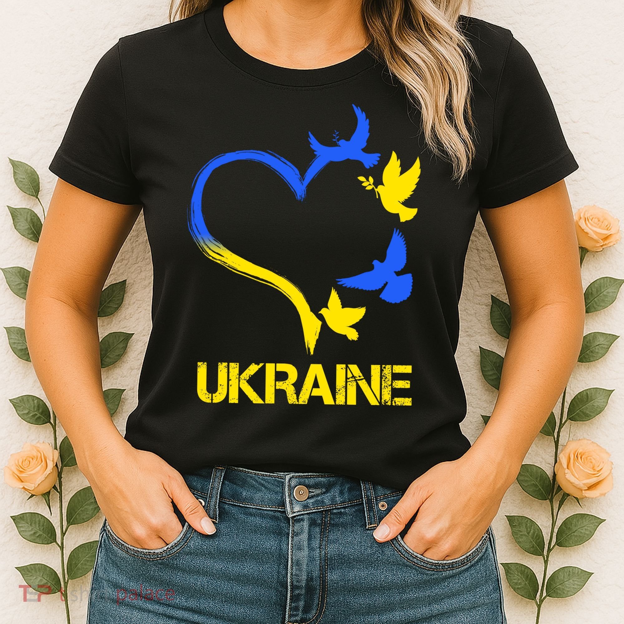 Support Ukraine Heart Doves Women's T-Shirt