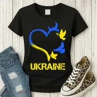Support Ukraine Heart Doves Women's T-Shirt thumb 3