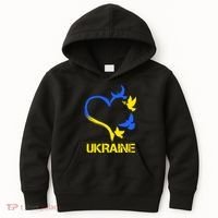 Support Ukraine Heart Doves Kids Hoodie thumb 0