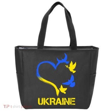 Support Ukraine Heart Doves Tote Bag
