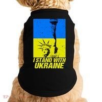 Support Ukraine I Stand With Ukraine Ukrainian Flag Doggie Tank thumb 0