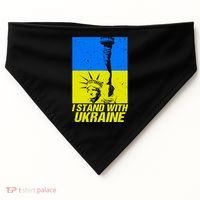 Support Ukraine I Stand With Ukraine Ukrainian Flag USA-Made Doggie Bandana thumb 0