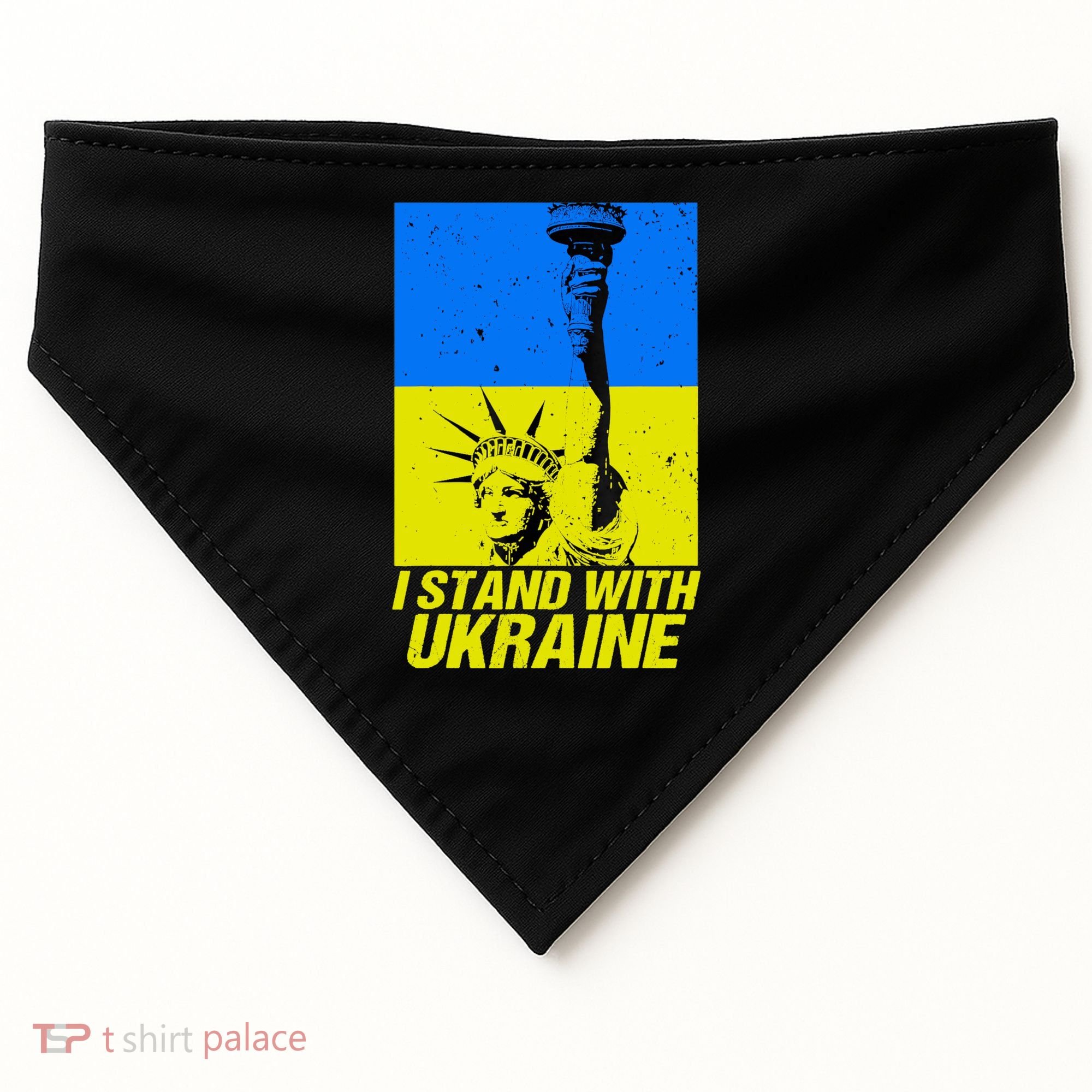 Support Ukraine I Stand With Ukraine Ukrainian Flag USA-Made Doggie Bandana