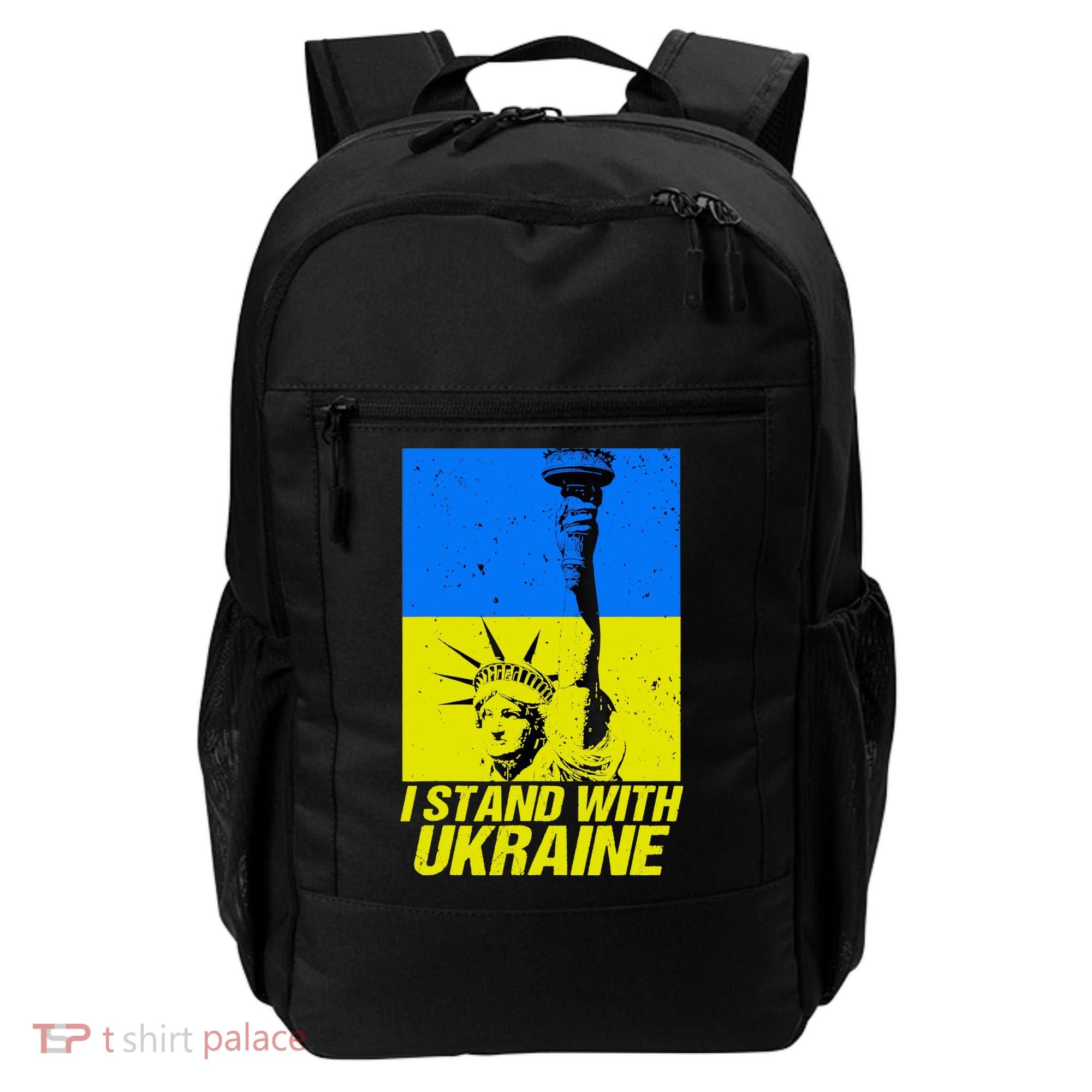 Support Ukraine I Stand With Ukraine Ukrainian Flag Backpack