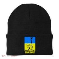 Support Ukraine I Stand With Ukraine Ukrainian Flag Beanie thumb 0