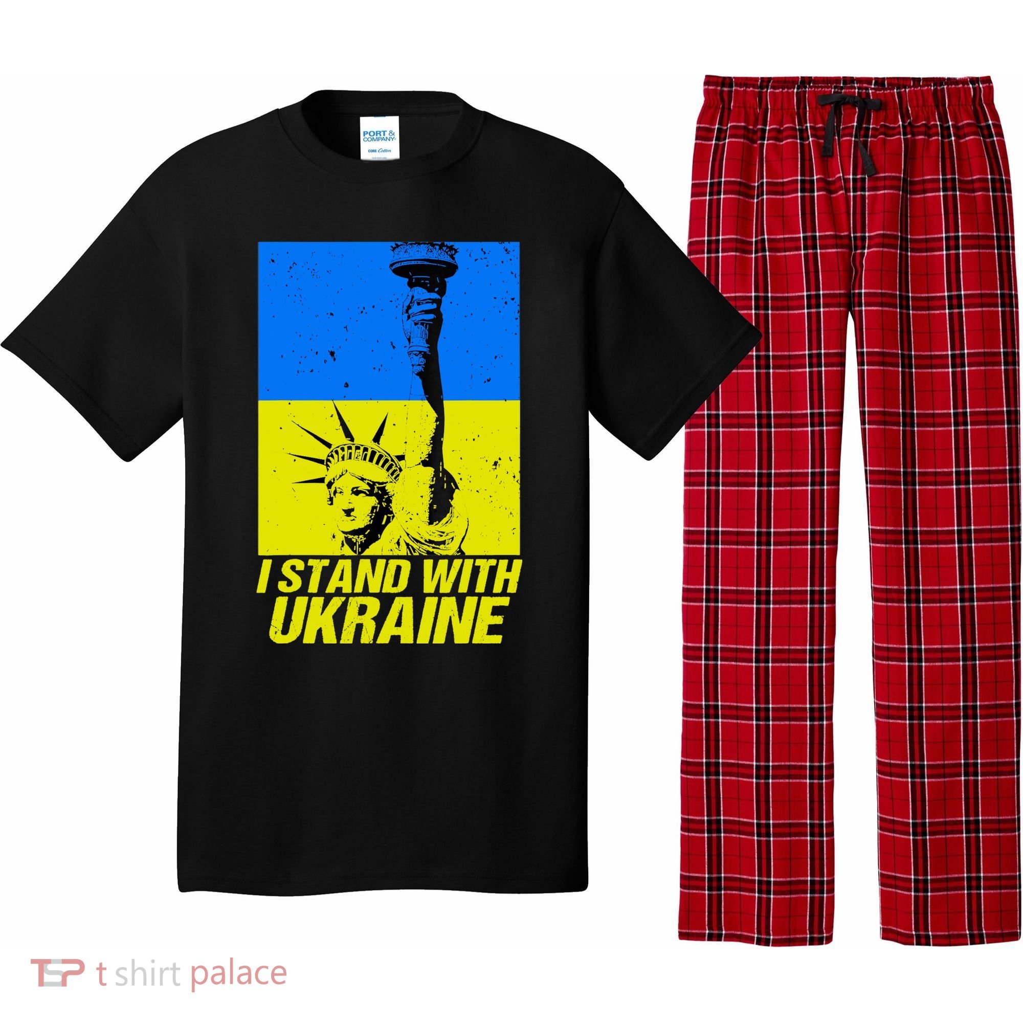 Support Ukraine I Stand With Ukraine Ukrainian Flag Pajama Set