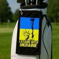 Support Ukraine I Stand With Ukraine Ukrainian Flag Golf Towel thumb 2
