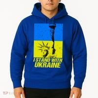 Support Ukraine I Stand With Ukraine Ukrainian Flag Hoodie thumb 2