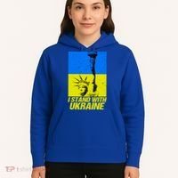 Support Ukraine I Stand With Ukraine Ukrainian Flag Hoodie thumb 5