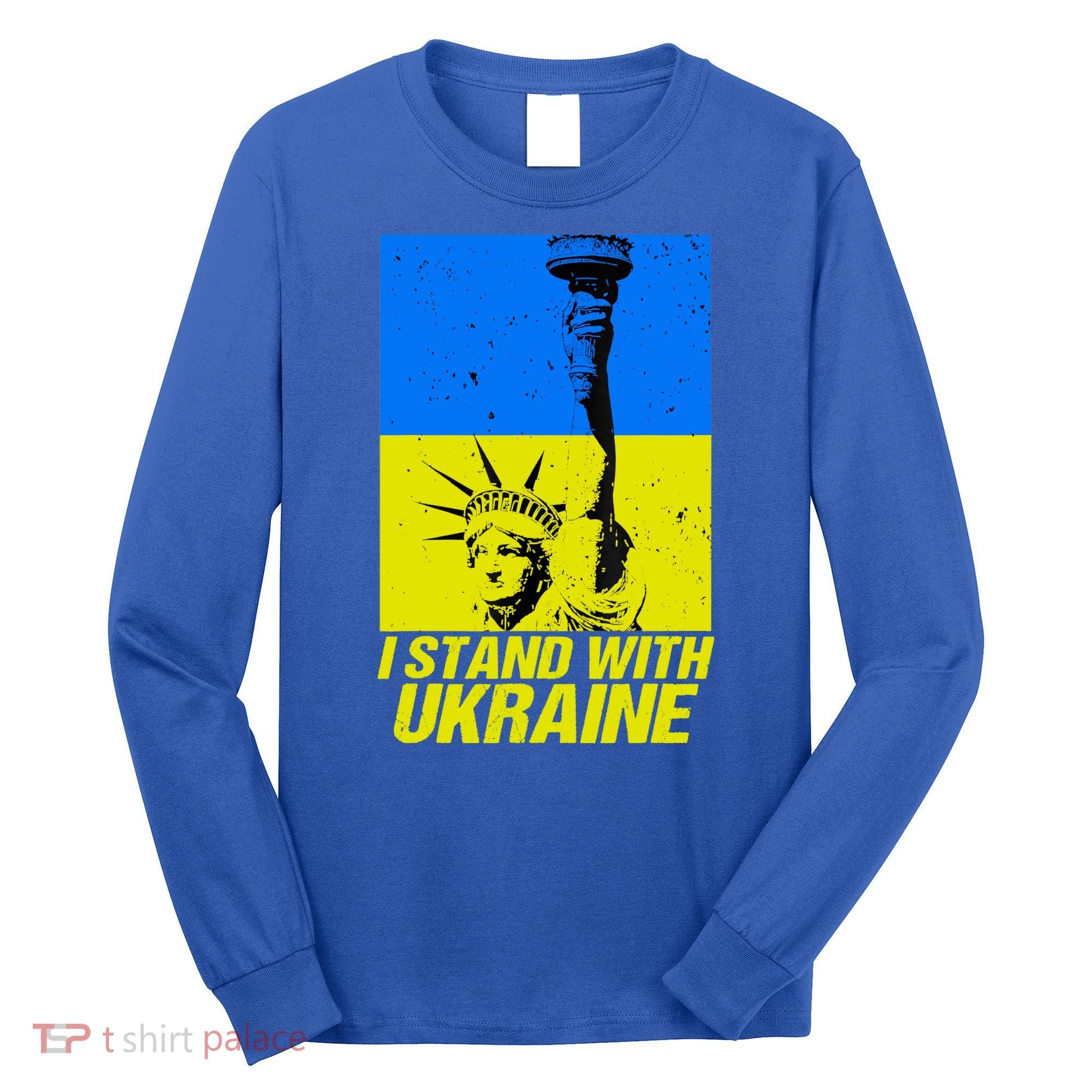 Support Ukraine I Stand With Ukraine Ukrainian Flag Long Sleeve Shirt