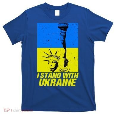 Support Ukraine I Stand With Ukraine Ukrainian Flag T-Shirt