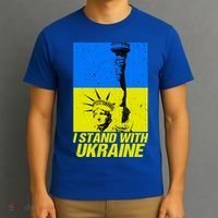 Support Ukraine I Stand With Ukraine Ukrainian Flag T-Shirt thumb 3