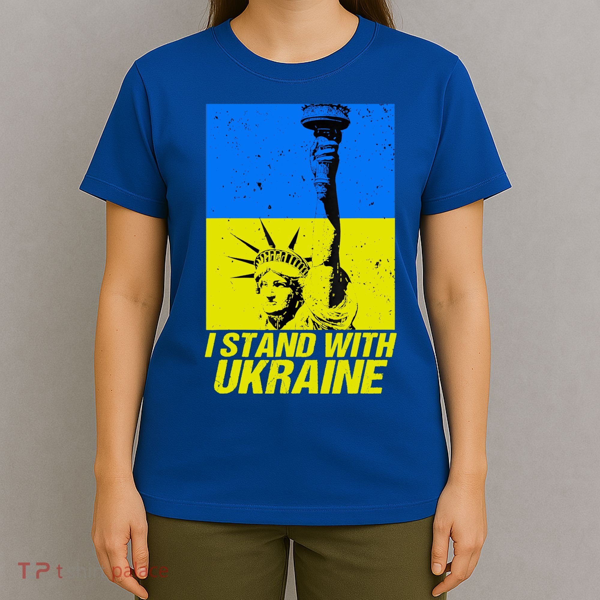 Support Ukraine I Stand With Ukraine Ukrainian Flag T-Shirt