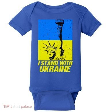 Support Ukraine I Stand With Ukraine Ukrainian Flag Baby Bodysuit