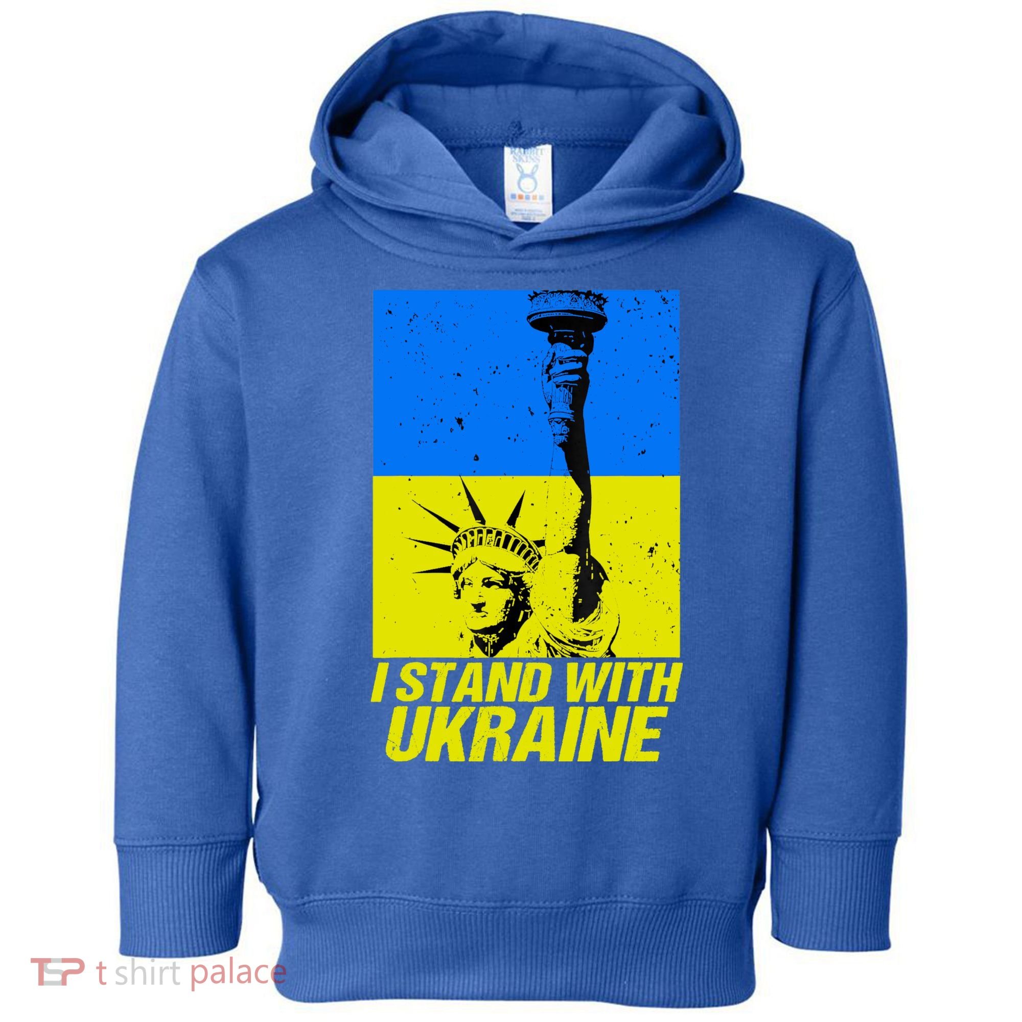 Support Ukraine I Stand With Ukraine Ukrainian Flag Toddler Hoodie