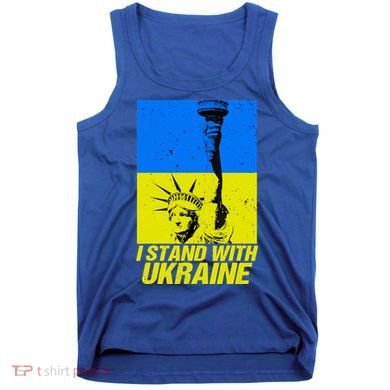 Support Ukraine I Stand With Ukraine Ukrainian Flag Tank Top