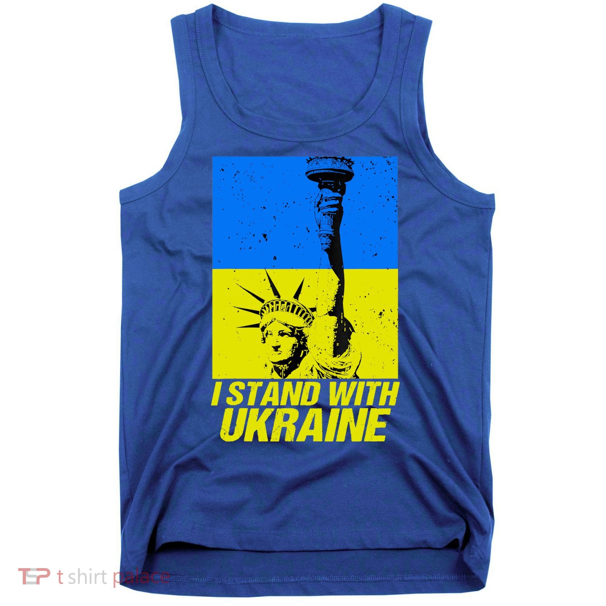 Support Ukraine I Stand With Ukraine Ukrainian Flag Tank Top
