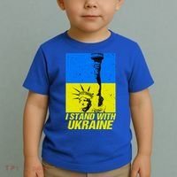 Support Ukraine I Stand With Ukraine Ukrainian Flag Toddler T-Shirt thumb 2