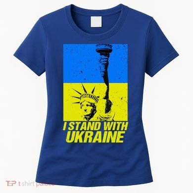 Support Ukraine I Stand With Ukraine Ukrainian Flag Women's T-Shirt