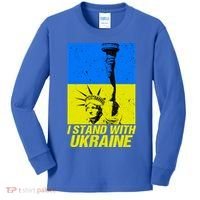 Support Ukraine I Stand With Ukraine Ukrainian Flag Kids Long Sleeve Shirt thumb 0