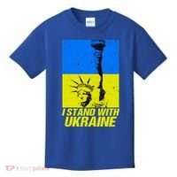 Support Ukraine I Stand With Ukraine Ukrainian Flag Kids T-Shirt thumb 0