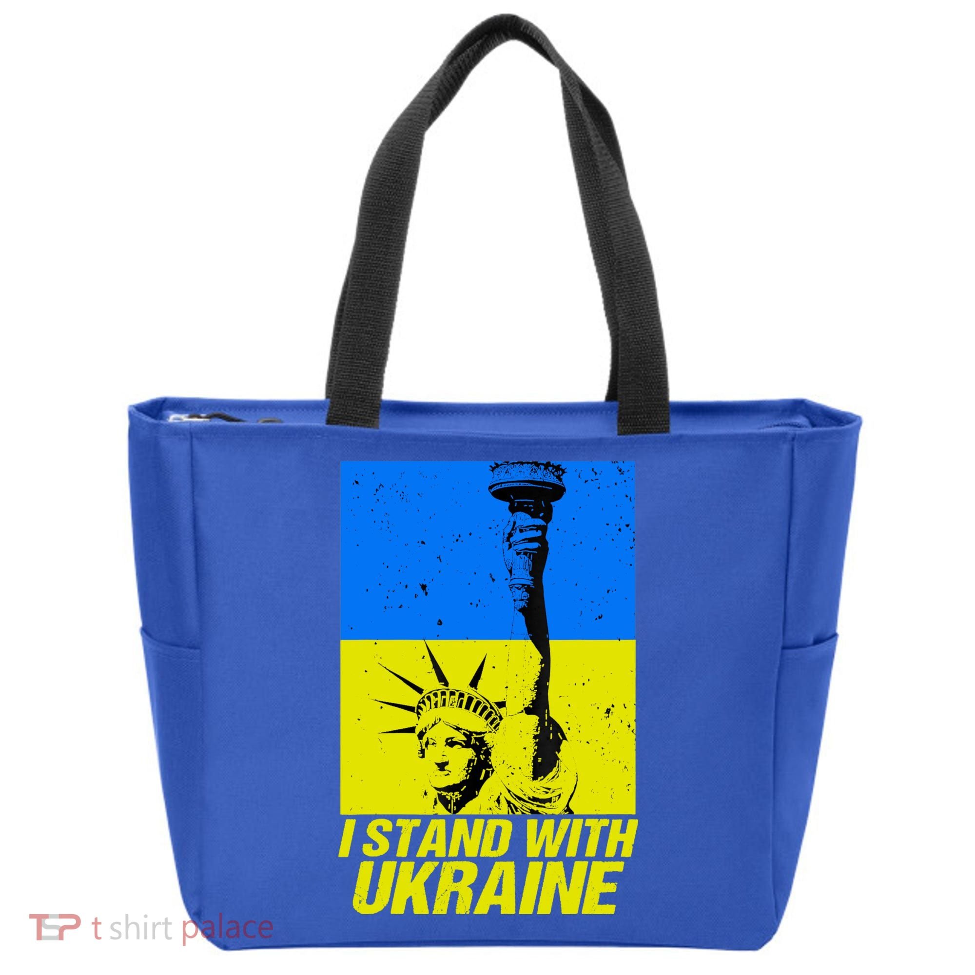 Support Ukraine I Stand With Ukraine Ukrainian Flag Tote Bag