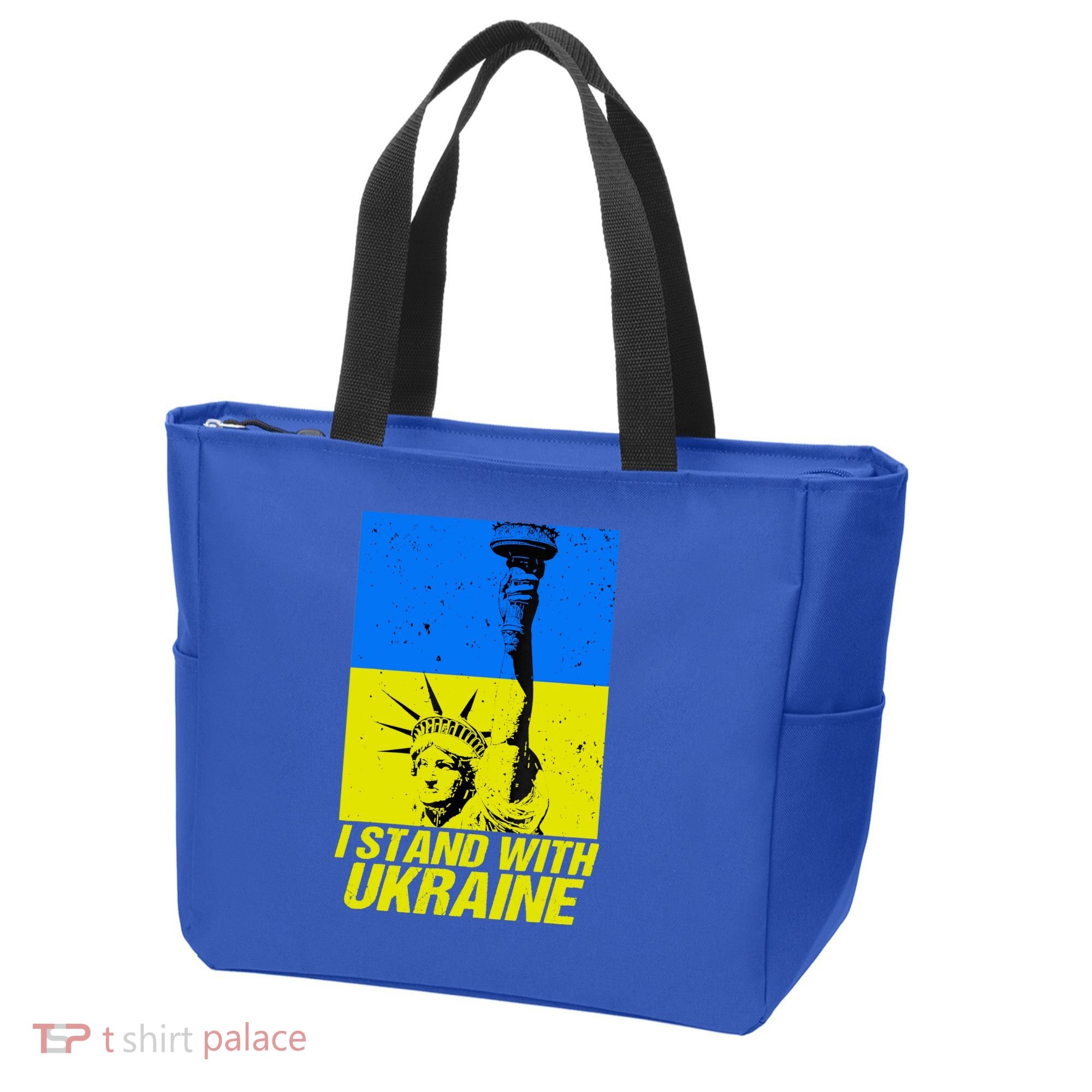 Support Ukraine I Stand With Ukraine Ukrainian Flag Tote Bag