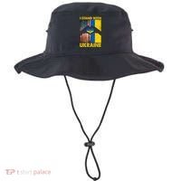 Support Ukraine I Stand With Us American Ukrainian Flag Bucket Hat thumb 0