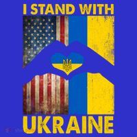 Support Ukraine I Stand With Us American Ukrainian Flag Mousepad thumb 1