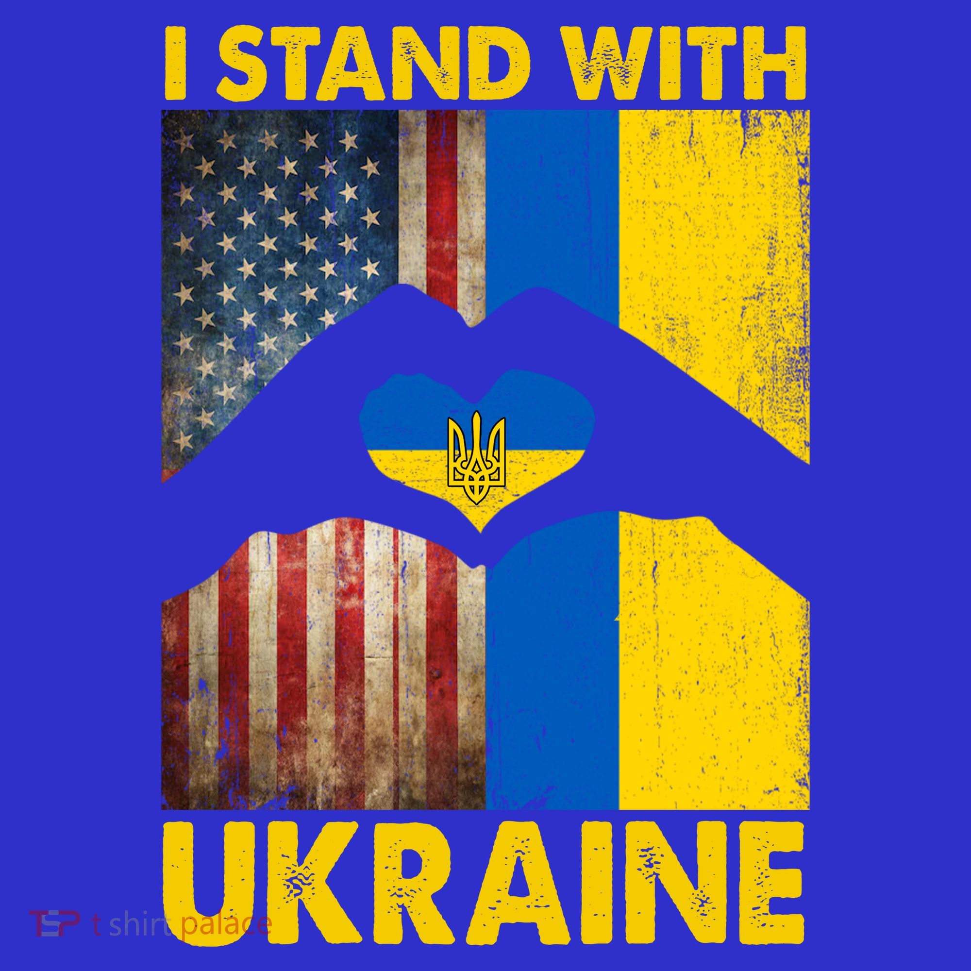 Support Ukraine I Stand With Us American Ukrainian Flag Mousepad