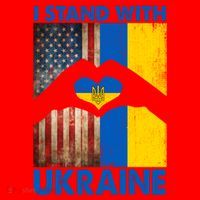 Support Ukraine I Stand With Us American Ukrainian Flag Santa Hat thumb 1