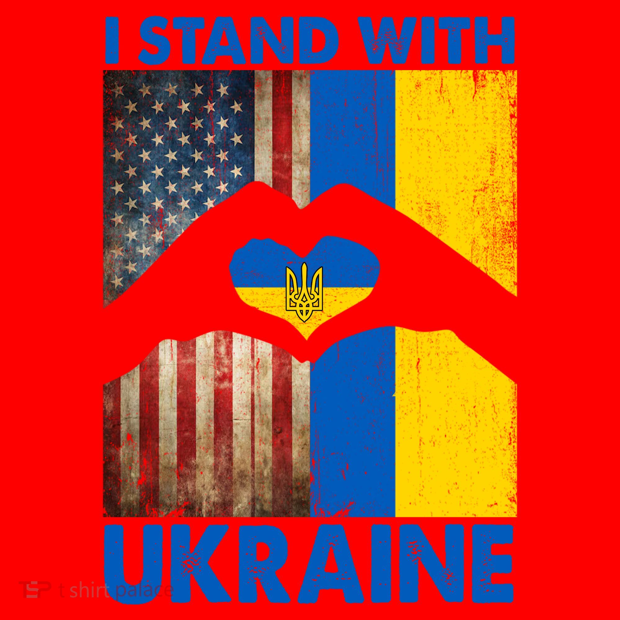 Support Ukraine I Stand With Us American Ukrainian Flag Santa Hat