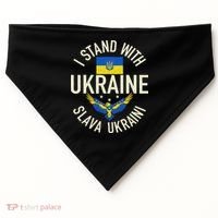 Support Ukraine I Stand With Ukraine Ukrainian Flag Patriot USA-Made Doggie Bandana thumb 0