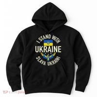 Support Ukraine I Stand With Ukraine Ukrainian Flag Patriot Hoodie thumb 0