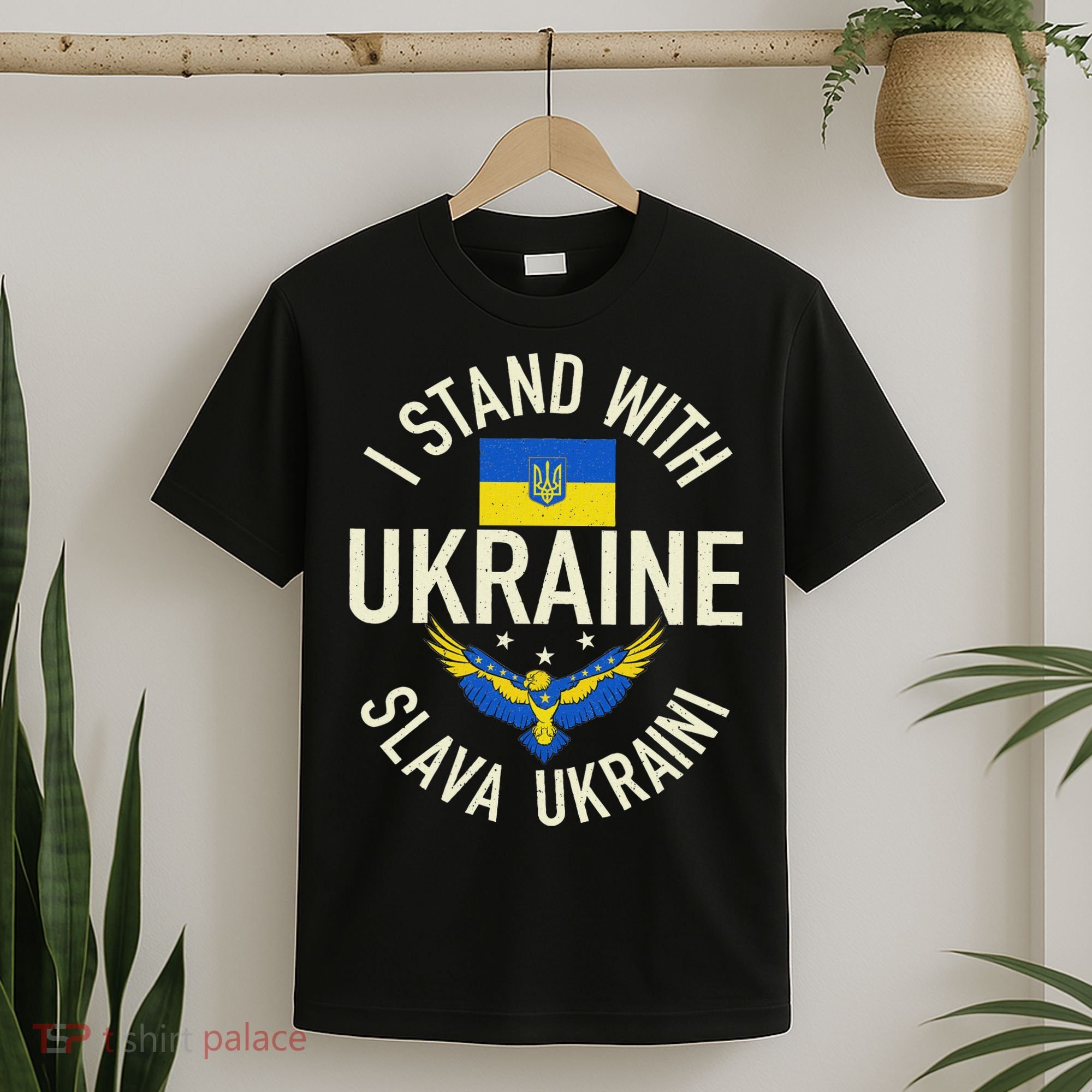 Support Ukraine I Stand With Ukraine Ukrainian Flag Patriot T-Shirt