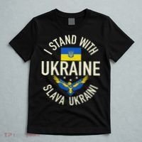 Support Ukraine I Stand With Ukraine Ukrainian Flag Patriot T-Shirt thumb 5