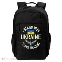 Support Ukraine I Stand With Ukraine Ukrainian Flag Patriot Backpack thumb 0
